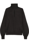 TOM FORD CUTOUT CASHMERE AND SILK-BLEND TURTLENECK SWEATER