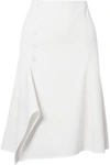 NARCISO RODRIGUEZ ASYMMETRIC STRETCH-WOOL MIDI SKIRT