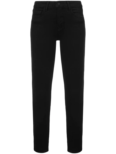 L'agence High Rise Ankle Grazer Jeans In Black