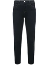 L Agence L'agence High Rise Ankle Grazer Jeans - Blue In Blue