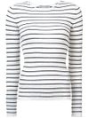 VINCE VINCE STRIPED SWEATER - WHITE