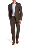 HART SCHAFFNER MARX NEW YORK CLASSIC FIT STRETCH PLAID WOOL SUIT,128756613193