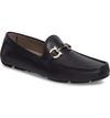 Ferragamo Barlett Driver In Dark Blue Leather