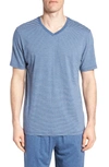 DANIEL BUCHLER STRIPE PIMA COTTON & MODAL V-NECK T-SHIRT,ZIG2-B18A