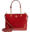 TORY BURCH SMALL MARSDEN SUEDE & LEATHER TOTE - RED,49012