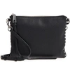 REBECCA MINKOFF JON STUDDED LEATHER CROSSBODY BAG - BLACK,HU18EPBX11