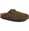 Birkenstock 'boston' Soft Footbed Clog (women) In Forest Suede