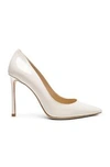 JIMMY CHOO JIMMY CHOO ROMY 100 PATENT LEATHER HEELS IN NEUTRAL,JIMM-WZ215