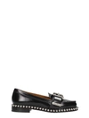 CHLOÉ BLACK LEATHER LOAFERS,10632361
