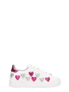 CHIARA FERRAGNI Chiara Ferragni Hearts White Leather Sneakers,10632373