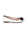 KATE SPADE Scalloped Leather Flats