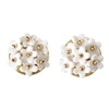Poporcelain Mini Daisy Cluster Clip Earrings In Clip