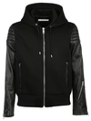 GIVENCHY HOODED LEATHER JACKET,10632502