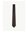 GIVENCHY Stripe and star solid silk tie