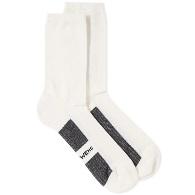 Rick Owens Short Sock In White