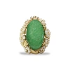 BELLUS DOMINA GOLD PLATED GREEN AVENTURINE COCKTAIL RING