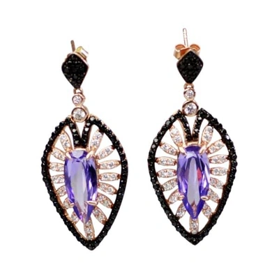 Bellus Domina Violet Drop Earrings
