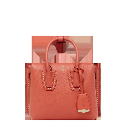 Mcm Milla Tote In Studded Outline Leather In Pw