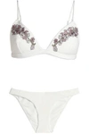 ZIMMERMANN FLORAL-APPLIQUÉD TRIANGLE BIKINI,3074457345618999892