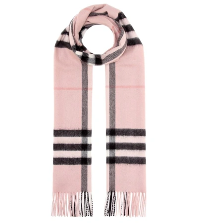 Burberry The Classic Check Cashmere Scarf In Pink