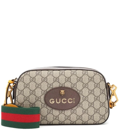 Gucci Gg Supreme斜挎包 In Brown