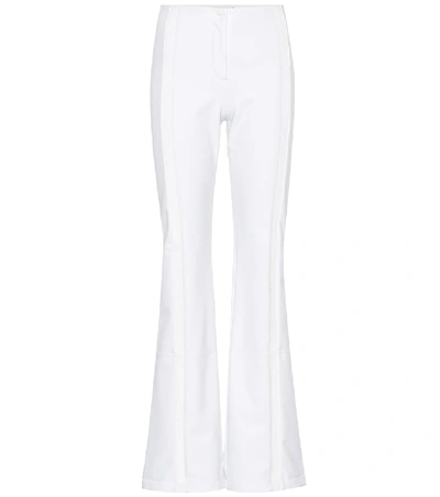 Fendi High-waisted Slim Trousers In White