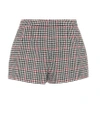 RED VALENTINO HOUNDSTOOTH SHORTS,P00326345