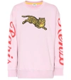 KENZO EMBROIDERED COTTON SWEATSHIRT,P00332608