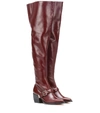 CHLOÉ OVER-THE-KNEE LEATHER BOOTS,P00336335