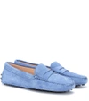 TOD'S GOMMINO SUEDE LOAFERS,P00340282