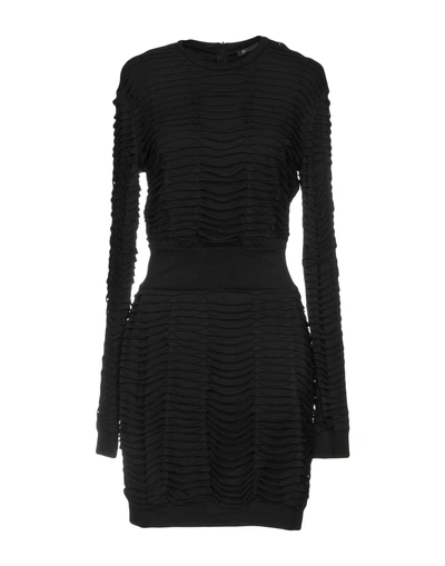 Balmain Short Dress In Black