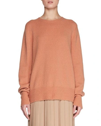 The Row Sibel Oversized Wool And Cashmere-blend Sweater In Beige
