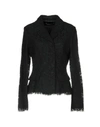 DOLCE & GABBANA DOLCE & GABBANA WOMAN SUIT JACKET BLACK SIZE 12 COTTON, VISCOSE, POLYAMIDE,49392728IU 7