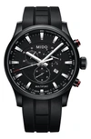 MIDO MULTIFORT CHRONOGRAPH RUBBER STRAP WATCH,M0054173705120