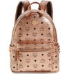 MCM SMALL STARK SIDE STUD COATED CANVAS BACKPACK - METALLIC,MMK8AVE43