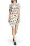 Tory Burch Kerry Short-sleeve Meadow T-shirt Dress In Ivory Meadow Folly