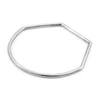 Anchor & Crew Rowe Half Circle Geometric Silver Bangle In Silver