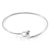 Anchor & Crew Hardy Buckle Midi Geometric Silver Bangle In Silver