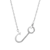 Anchor & Crew Fish Hook Link Paradise Silver Necklace Pendant In Silver