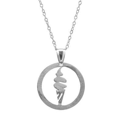 Anchor & Crew Ice Cream Disc Paradise Silver Necklace Pendant