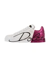 DOLCE & GABBANA HOT PINK PATENT SNEAKER,10633160