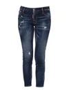 DSQUARED2 BLUE SLIM-FIT CROPPED JEAN,10633283