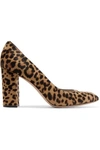 GIANVITO ROSSI 85 LEOPARD-PRINT CALF HAIR PUMPS