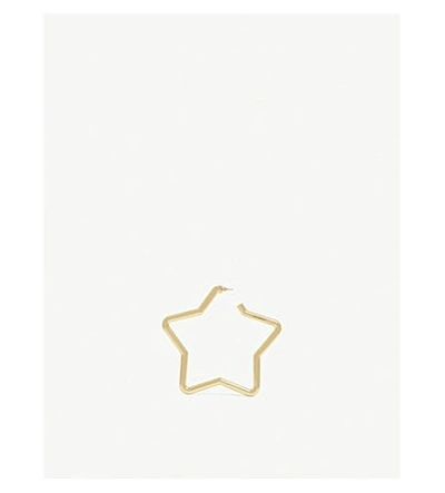 Balenciaga Oversized Gold Star Single Earring In Metallic