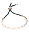 Monica Vinader Fiji 18ct Rose Gold-plated Friendship Bracelet In Rose Rose Cord