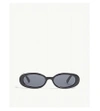 Le Specs Outta Love Oval-frame Acetate Sunglasses In Black