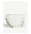 MICHAEL MICHAEL KORS Floral embellished leather zipped pouch