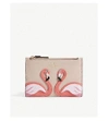KATE SPADE By The Pool Marley flamingo leather wallet