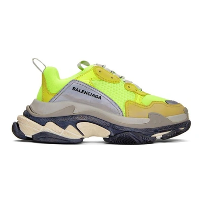 Balenciaga Yellow Triple S Sneakers