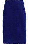 OSCAR DE LA RENTA WOMAN BOUCLÉ-KNIT PENCIL SKIRT ROYAL BLUE,US 14693524283872363
